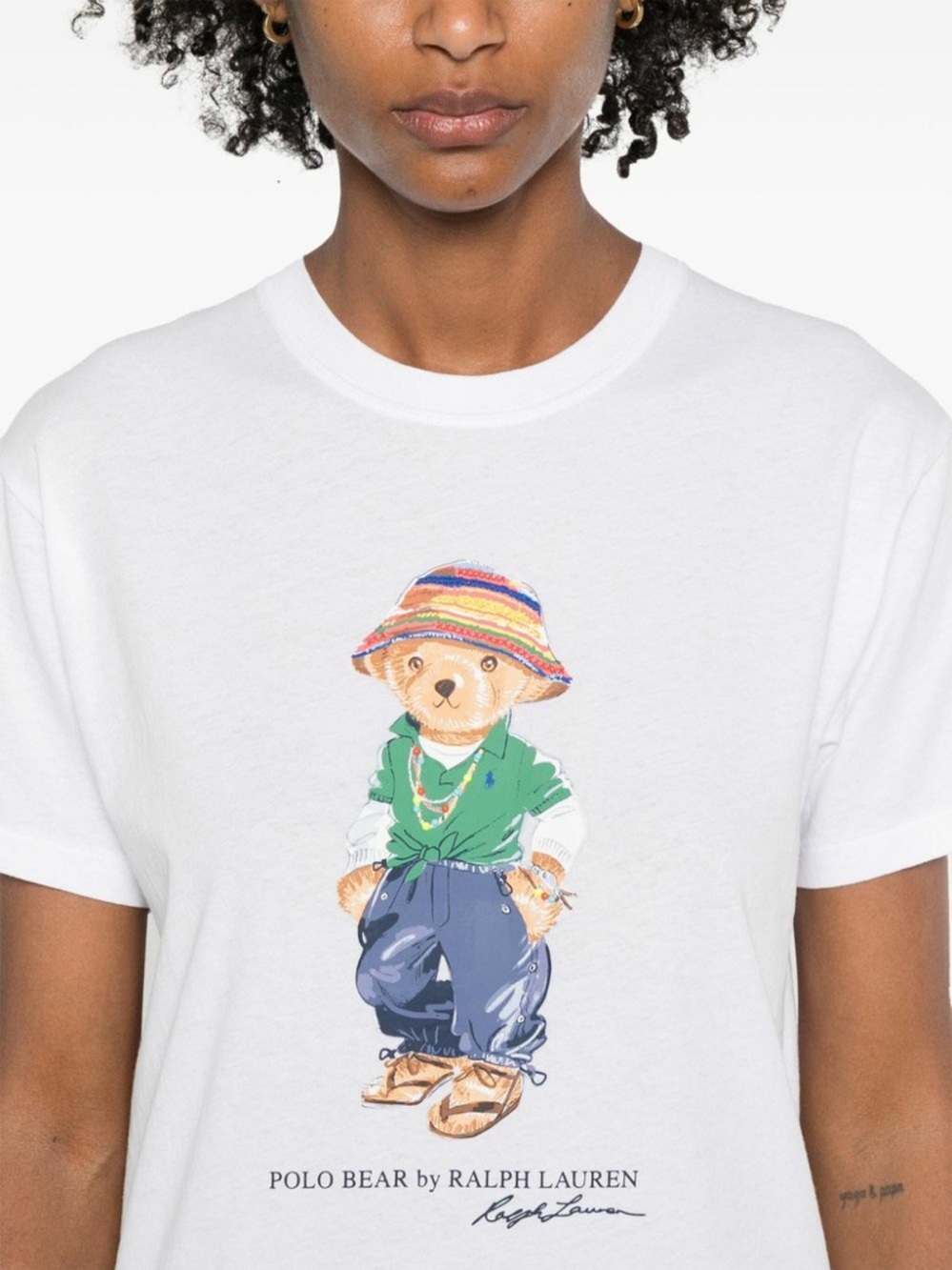 Ralph Lauren Polo Bear Tee with Multicolor Bead